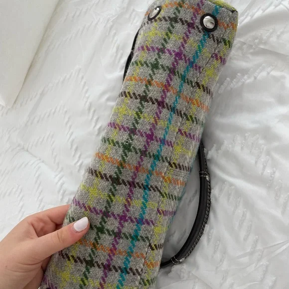Vintage Coach handbag wool plaid DESIGNER